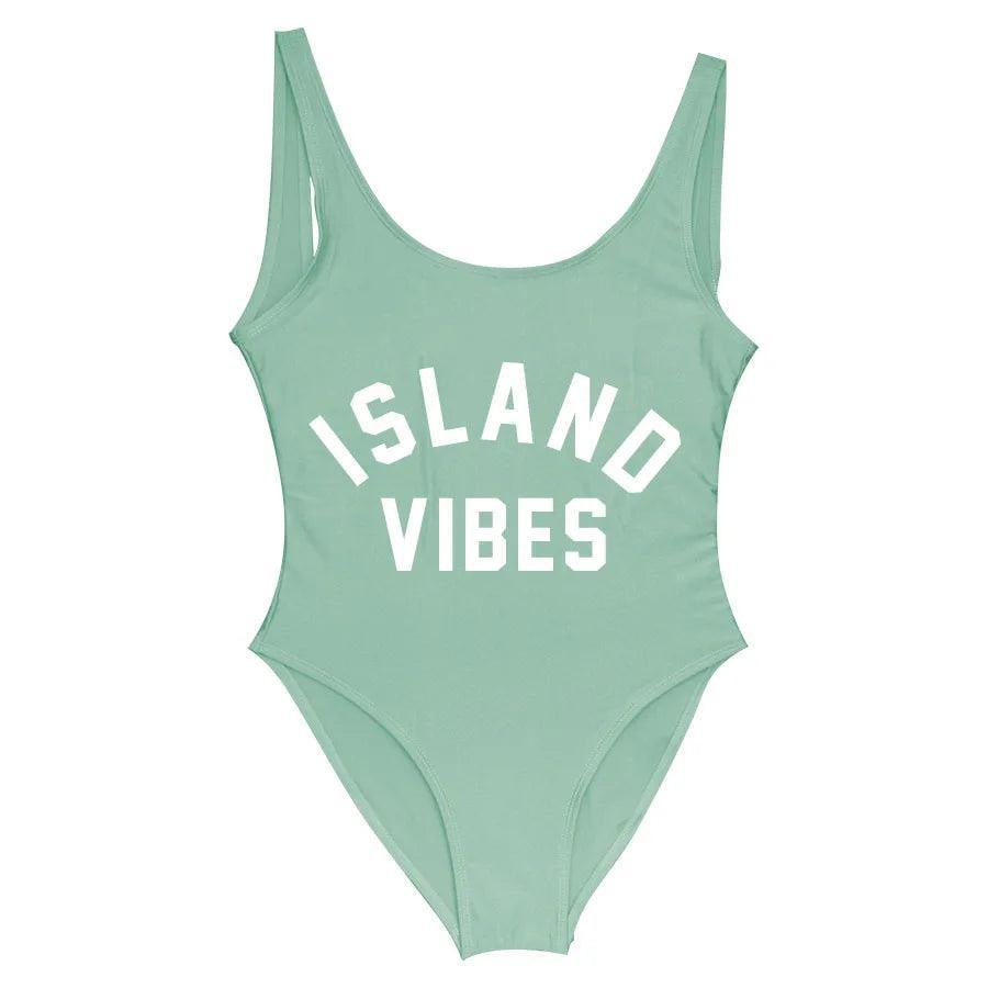 island vibes matching one-piece swimsuits - basil boutique