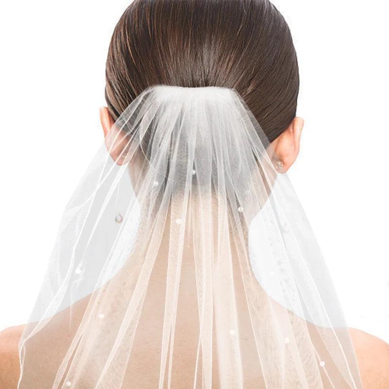 bride pearl veil - basil boutique