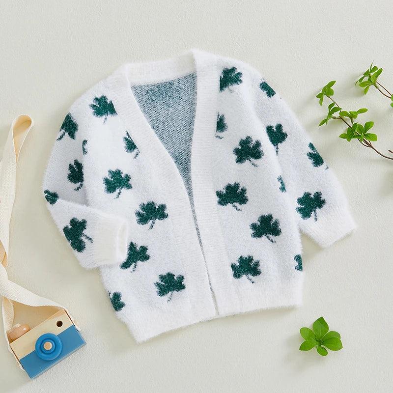 lucky shamrock kids cardigan