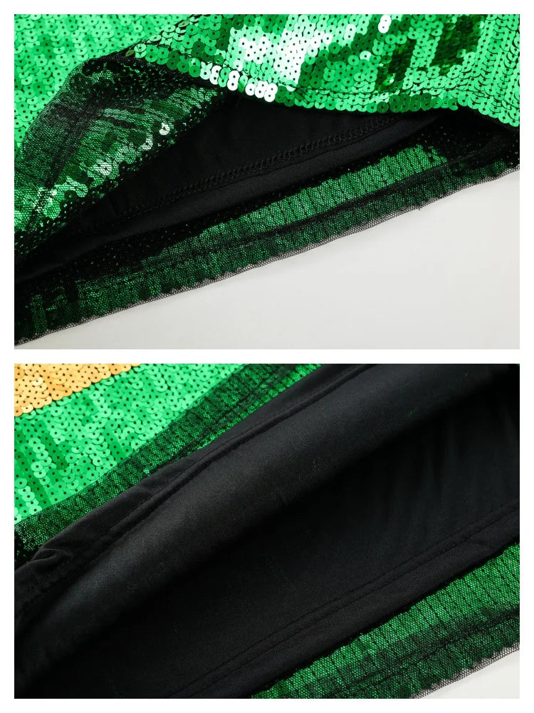 mardi gras tri-color sequin t-shirt dress