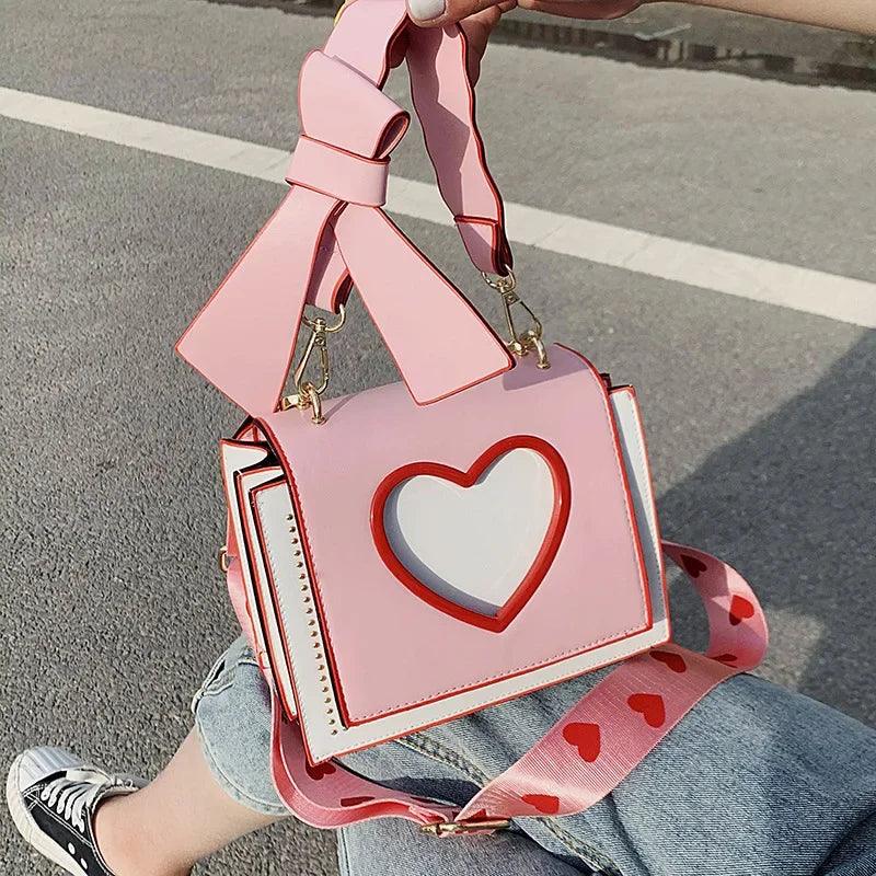 sweet heart crossbody bag