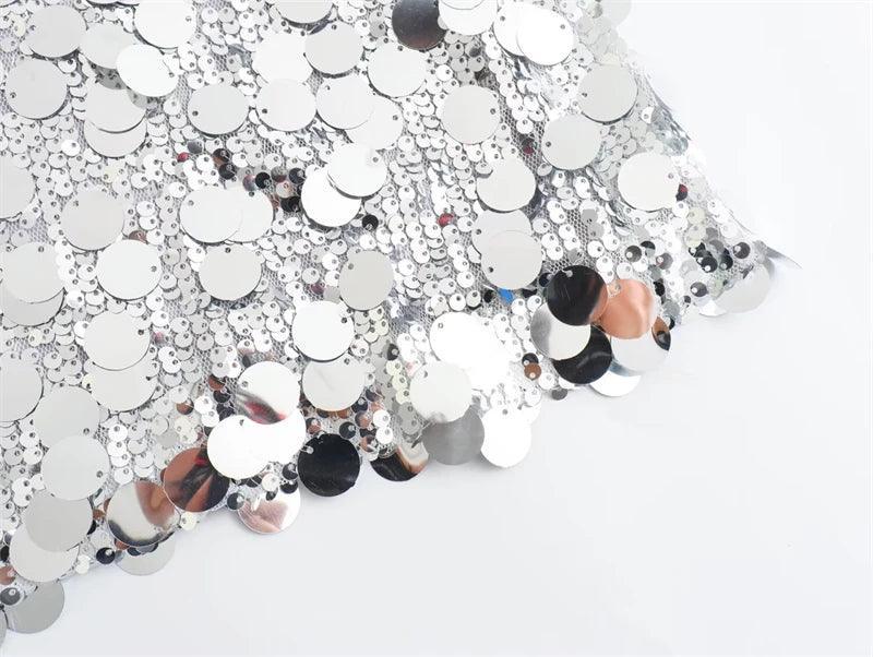 mixed sequin mini skirt - basil boutique