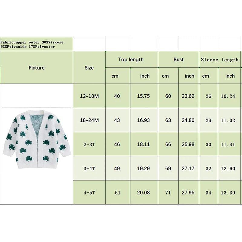 lucky shamrock kids cardigan