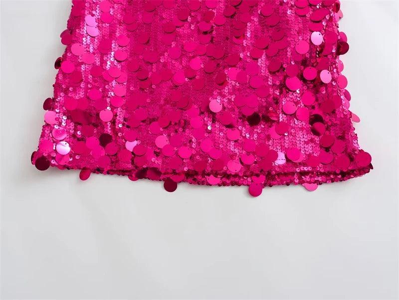 mixed sequin mini skirt - basil boutique
