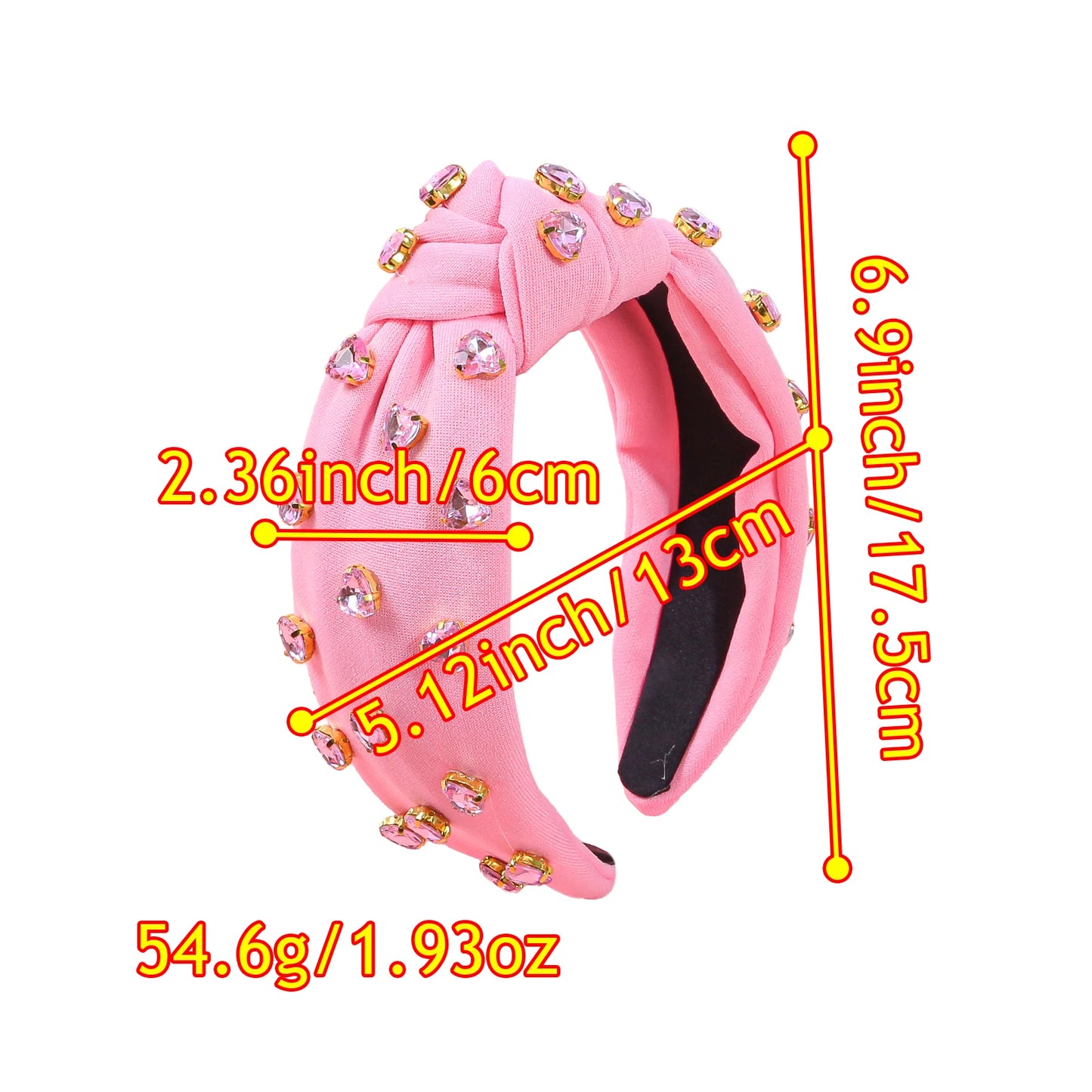 heart rhinestone headband