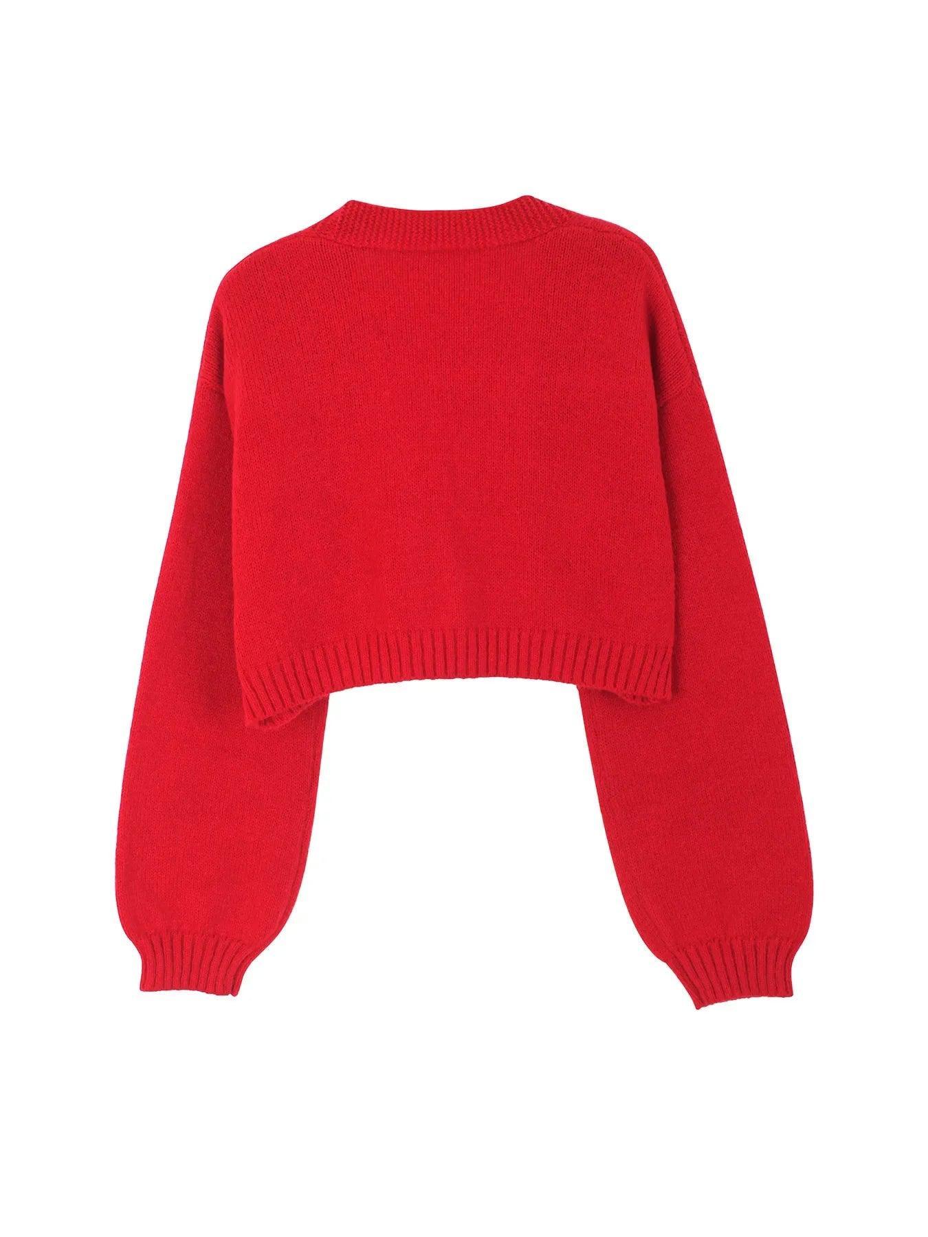 gingerbread cookie knit cardigan - basil boutique