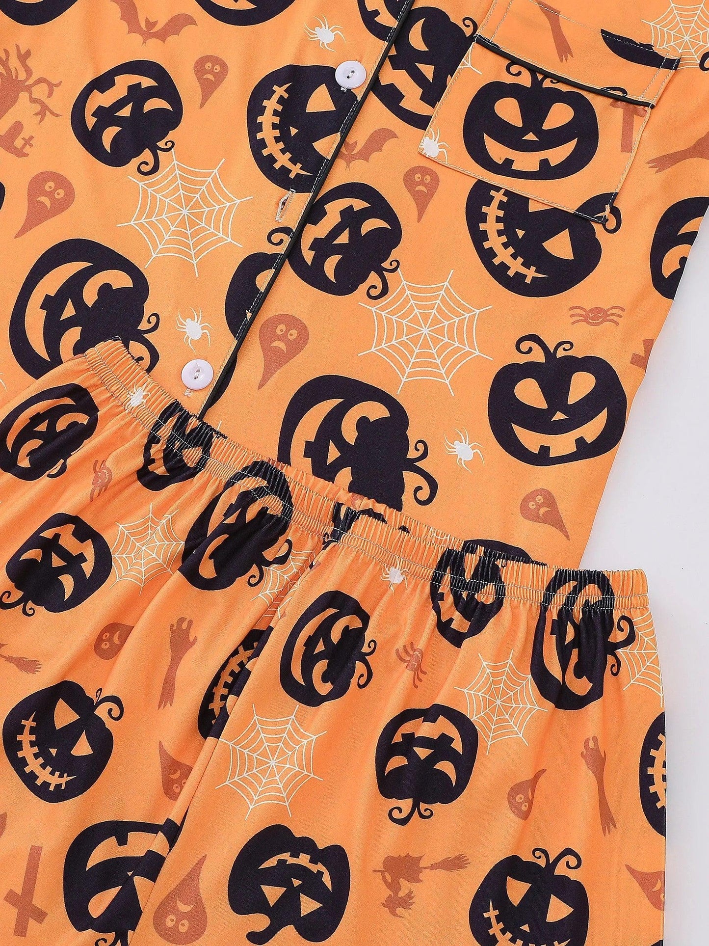 jack-o-lantern pajamas - basil boutique