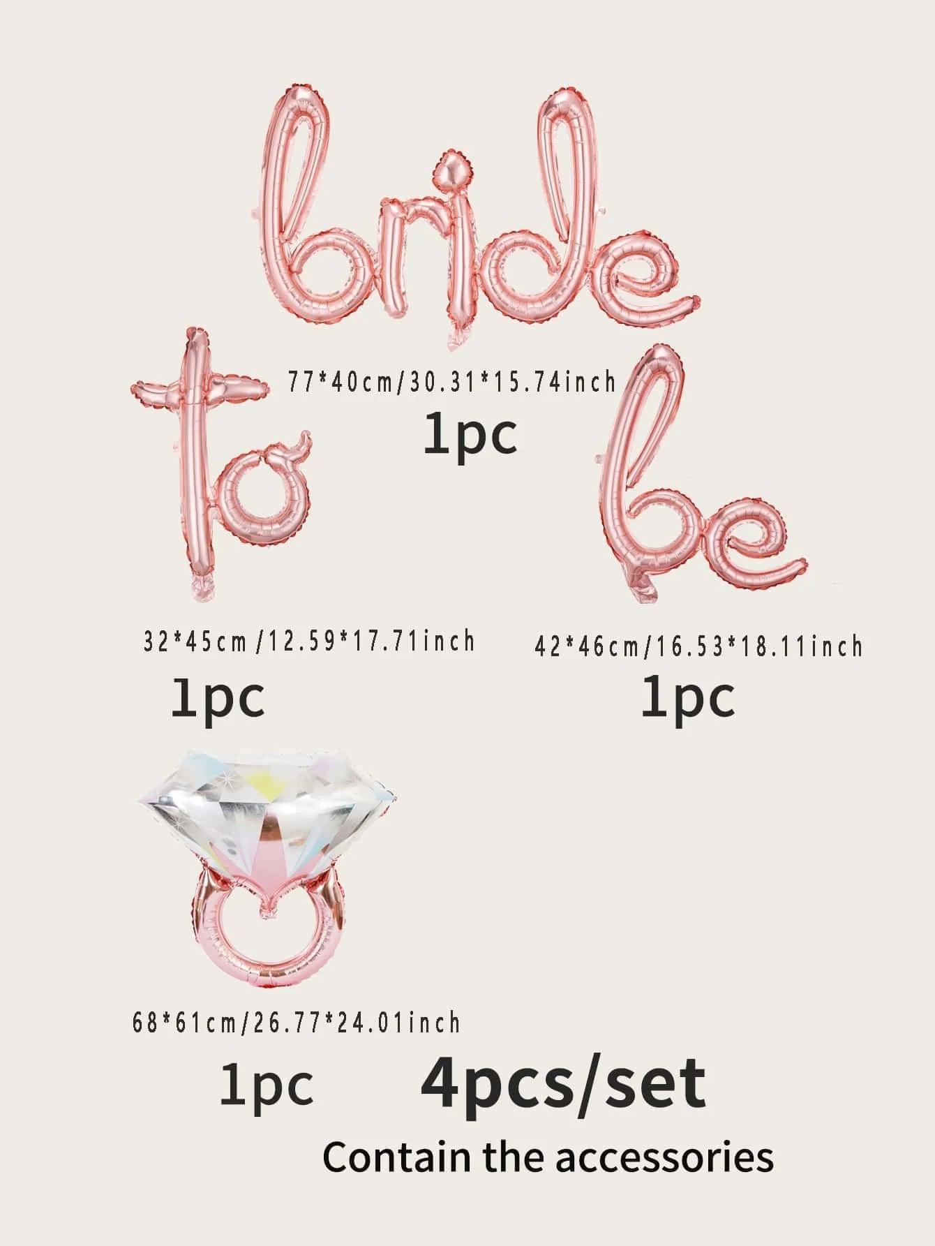 bride-to-be script balloon banner - basil boutique