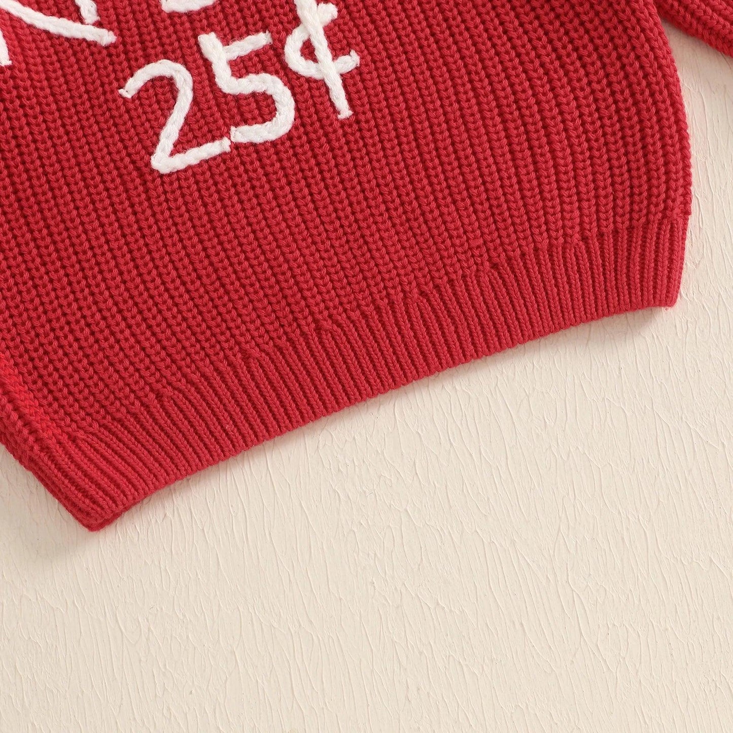 kisses 25 cents knit kids crew sweater