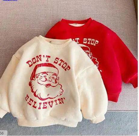 christmas carol kids crew sweatshirt - basil boutique