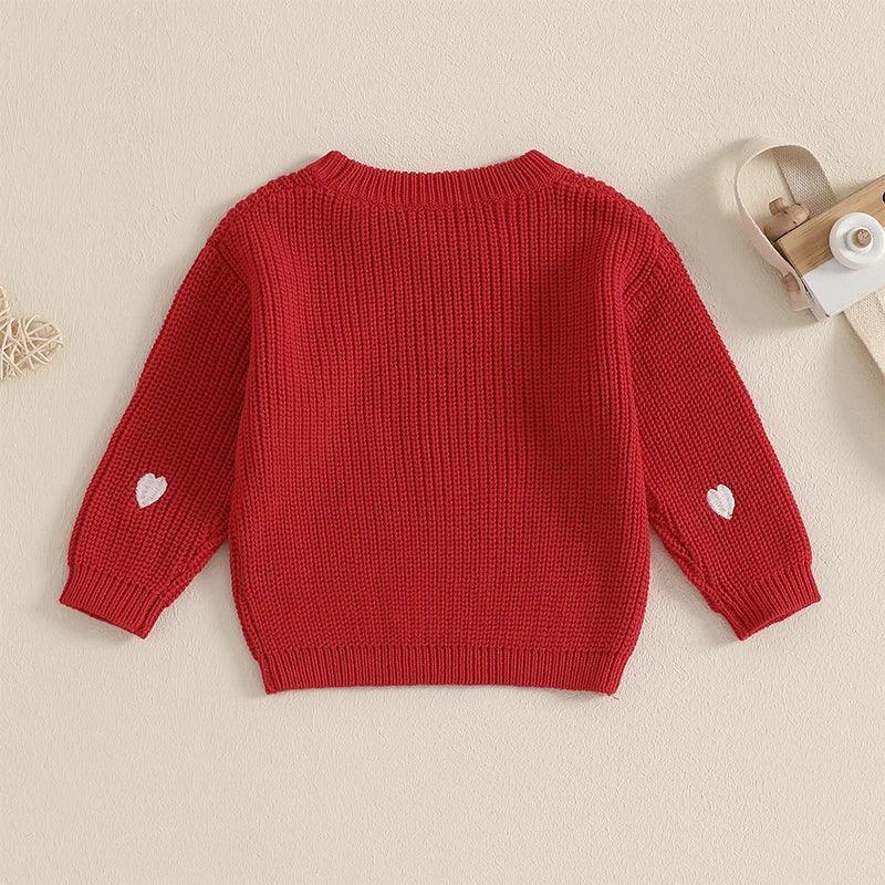 love is all you need kids knit crew sweater