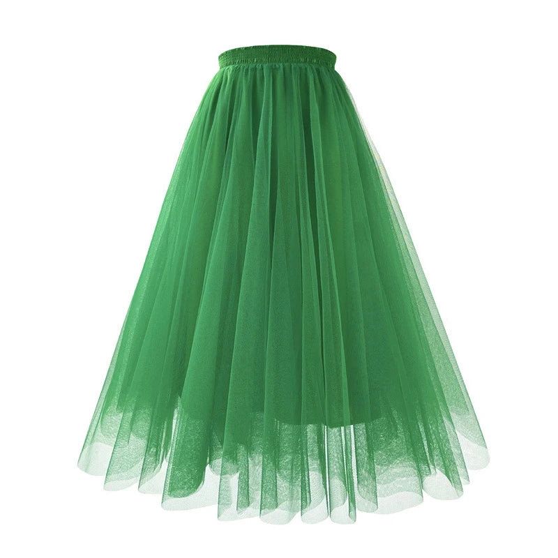 floor length tulle maxi skirt