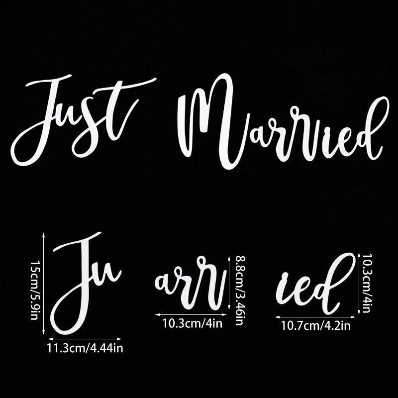 just married car sticker - basil boutique
