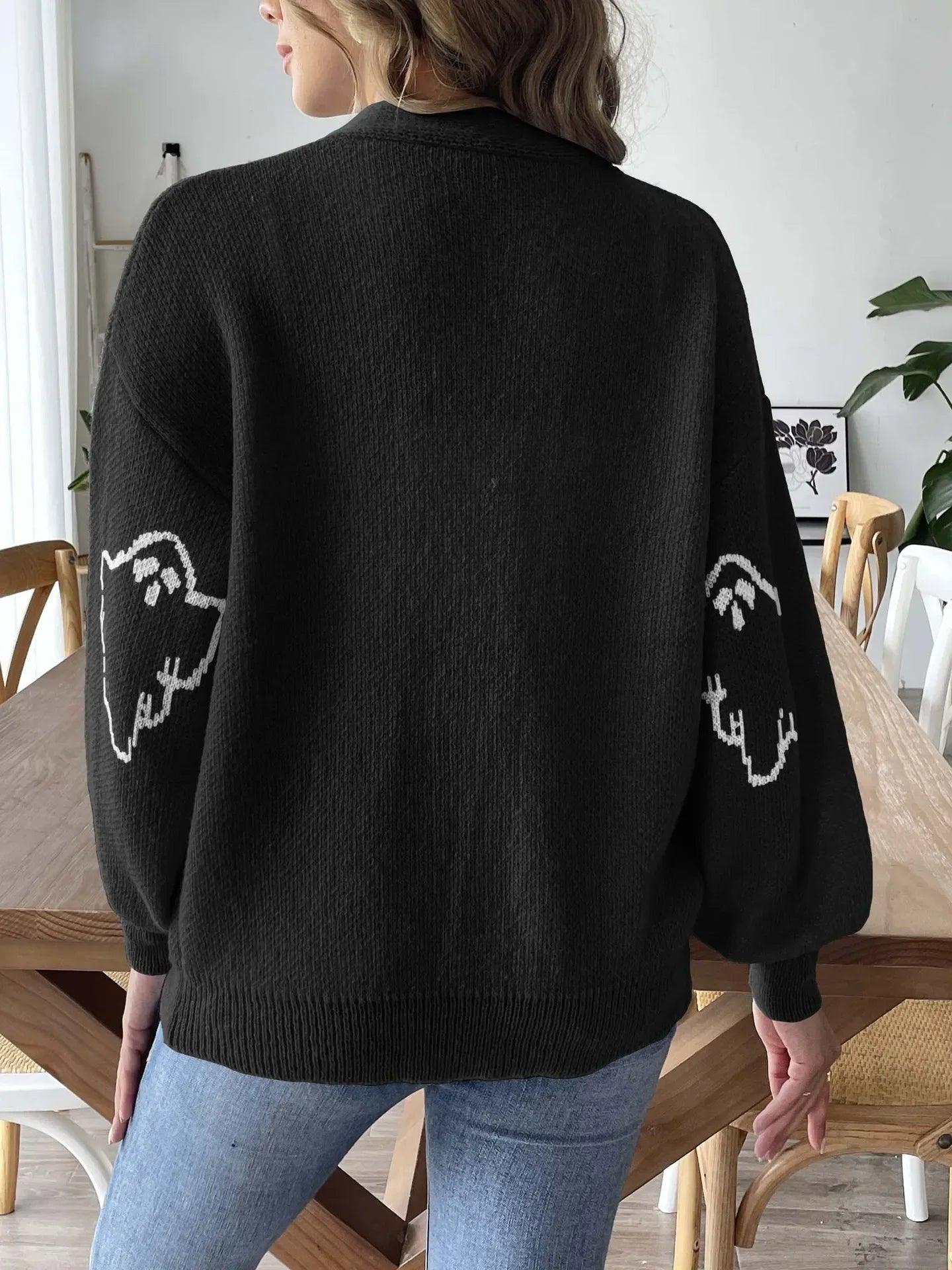 ghost knit cardigan - basil boutique