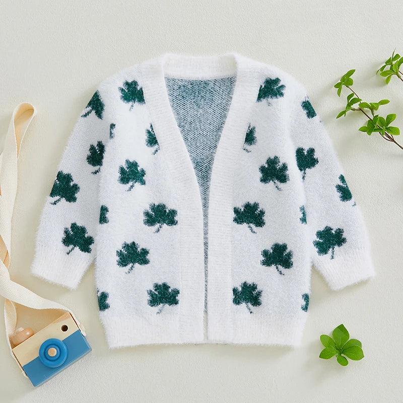 lucky shamrock kids cardigan