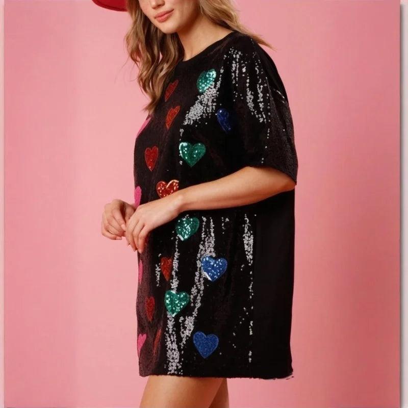 party of hearts sequin dress