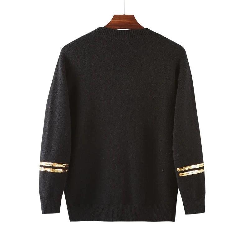 game day sequin long sleeve top - basil boutique
