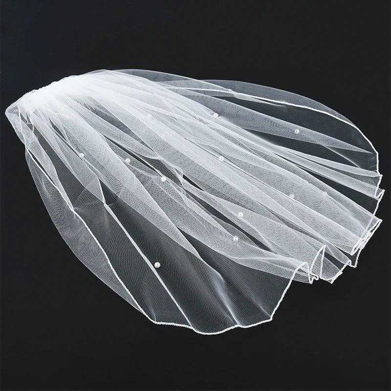 bride pearl veil - basil boutique