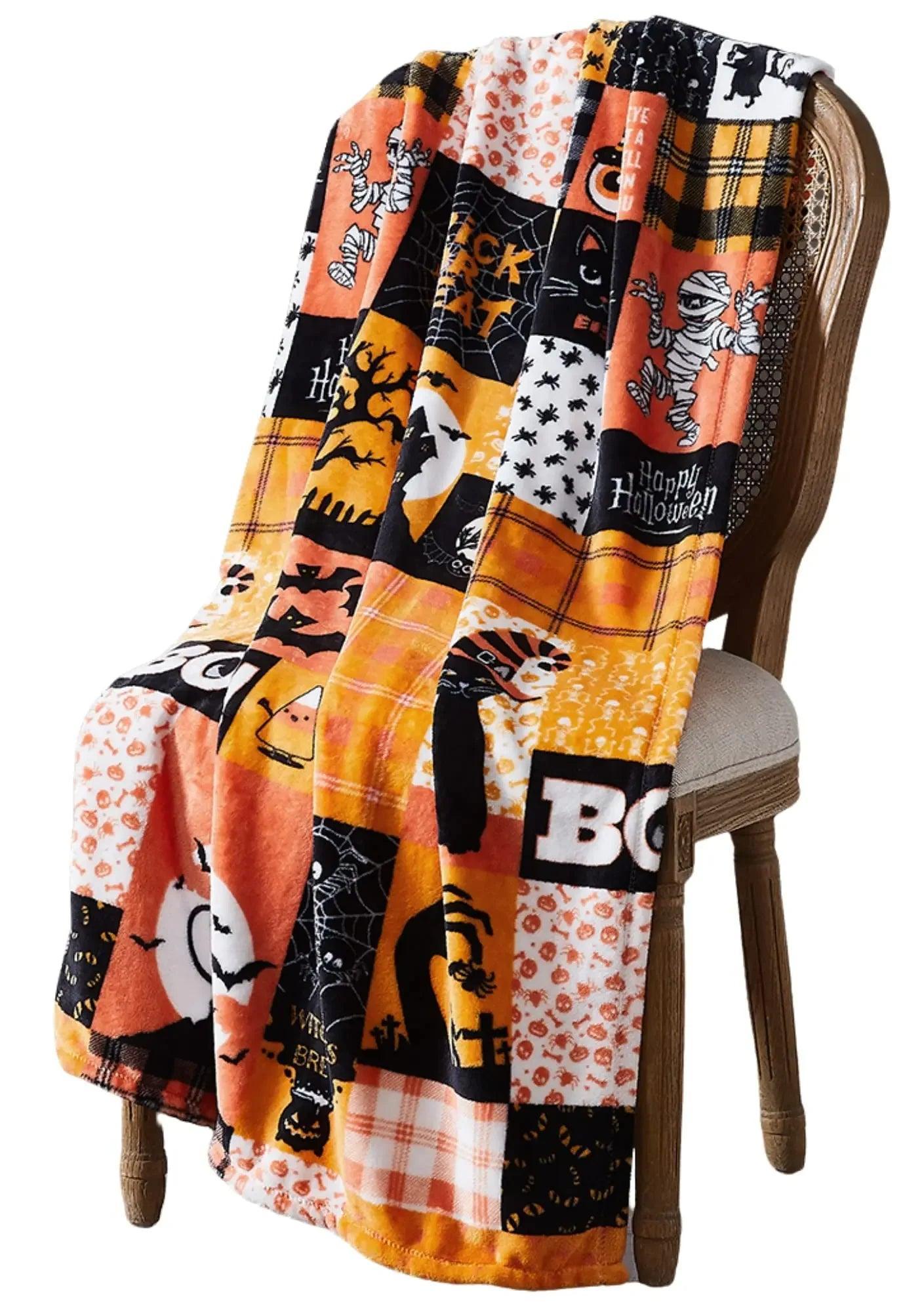 halloween throw blankets - basil boutique