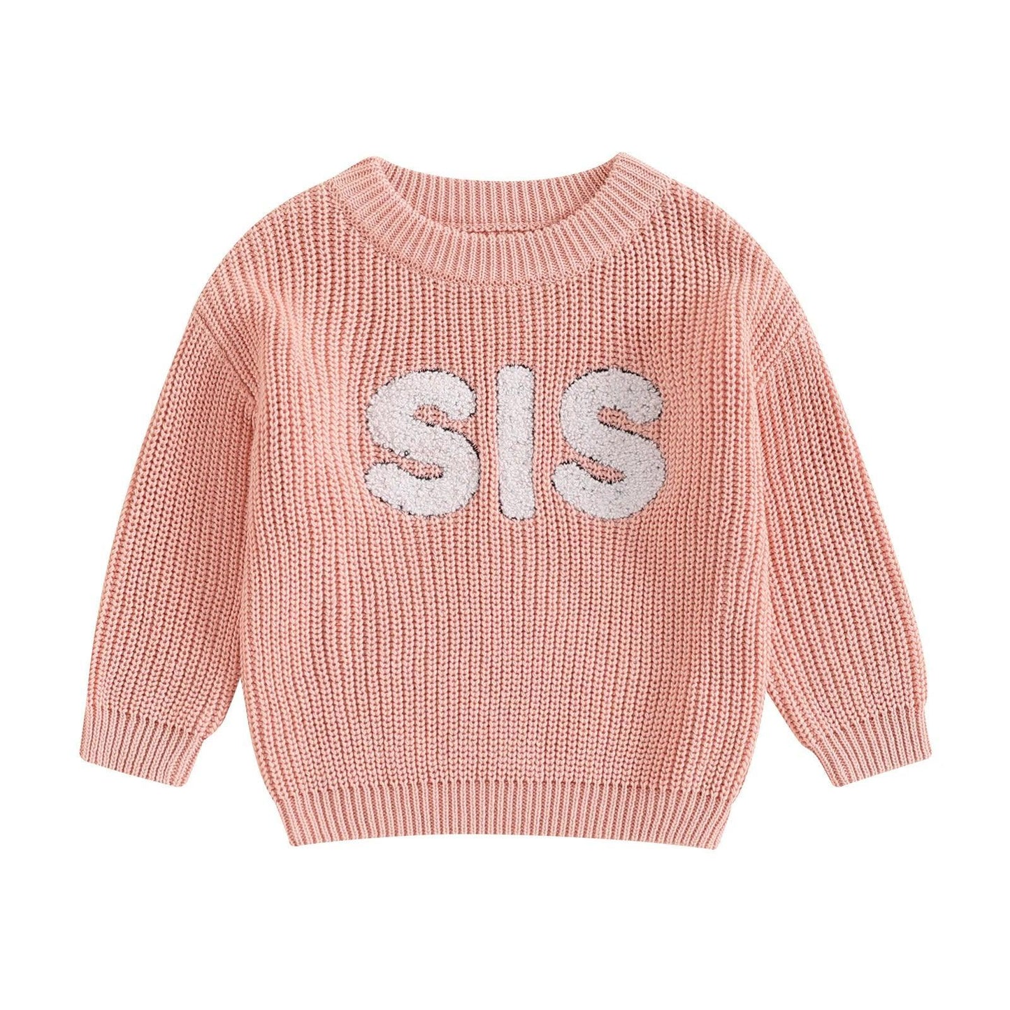 sis knit kids crew sweater - basil boutique