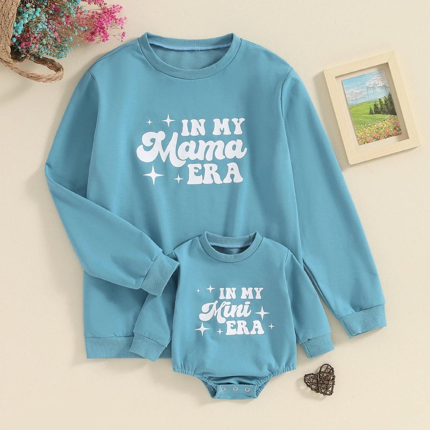 in my mama + mini era matching crew sweatshirts - basil boutique