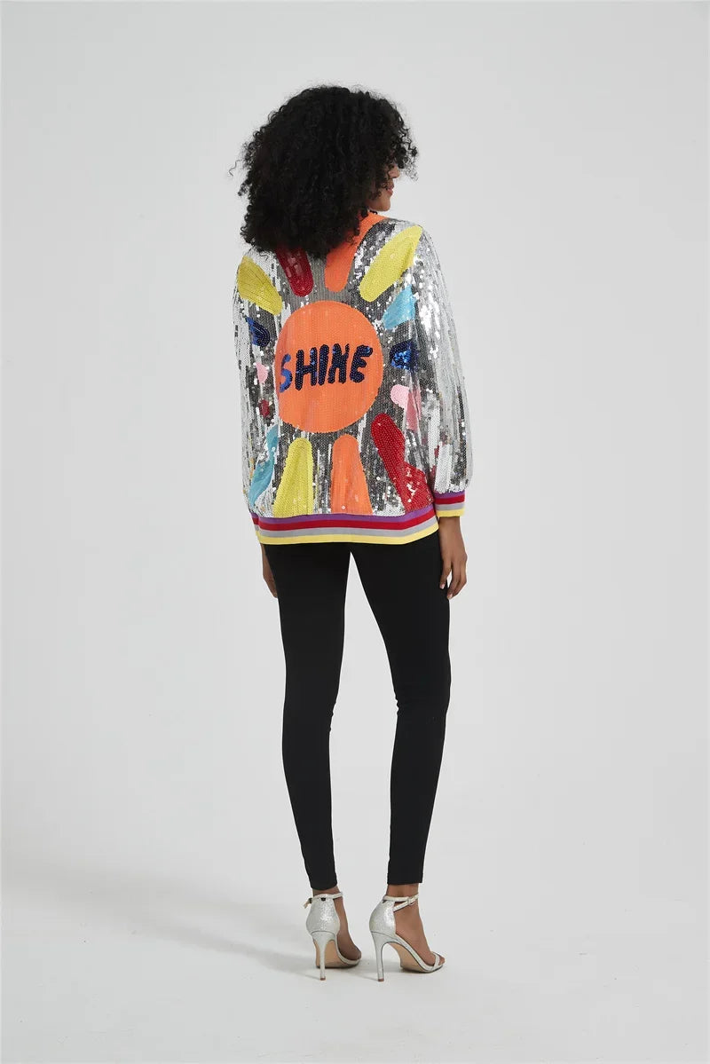 shine like the sun sequin jacket