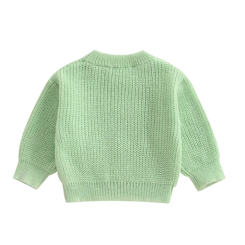 lucky charm knit kids crew sweater