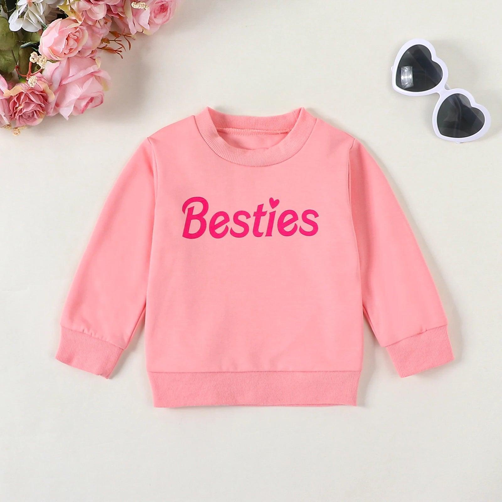 besties matching crew sweatshirts - basil boutique