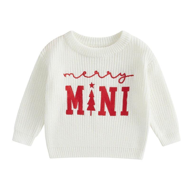 merry mini knit kids crew sweater