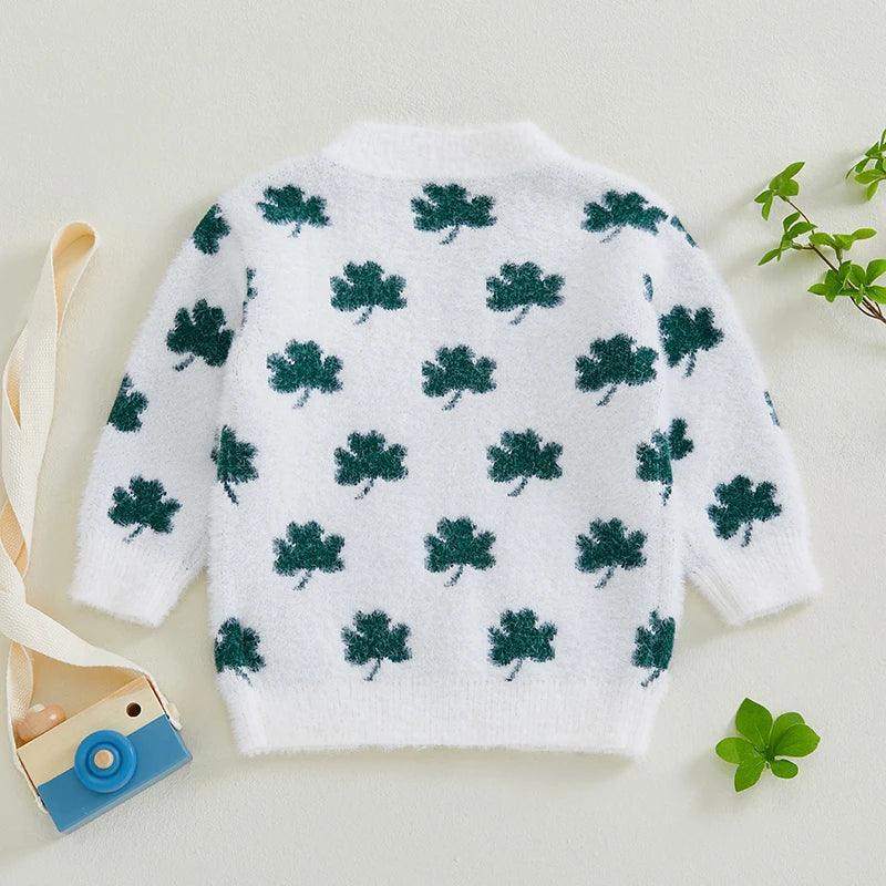 lucky shamrock kids cardigan