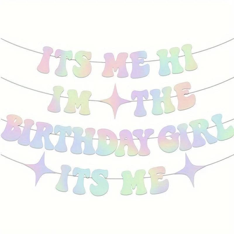 it's me, hi, i'm the birthday girl, it's me banner - basil boutique