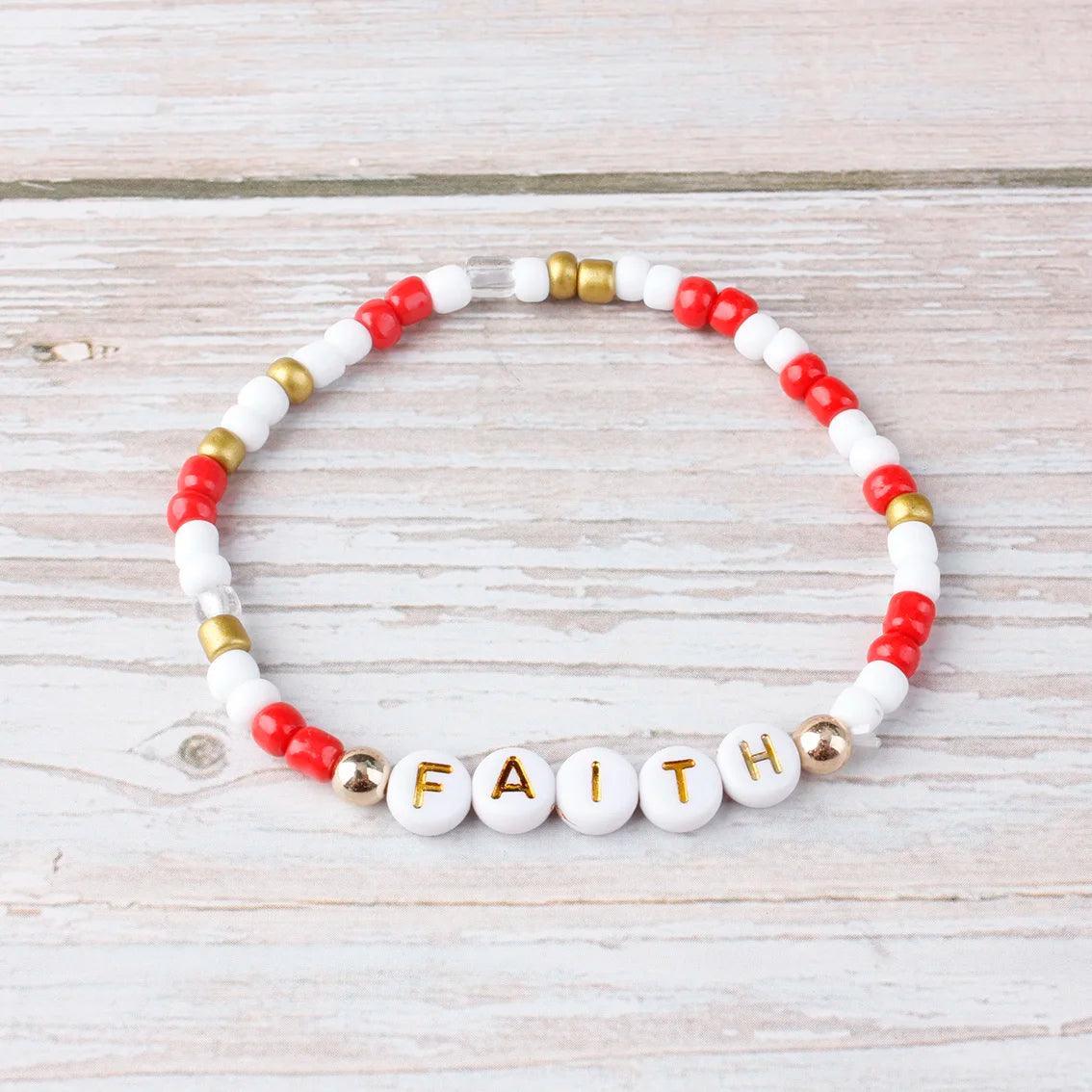 christmas beaded bracelets - basil boutique