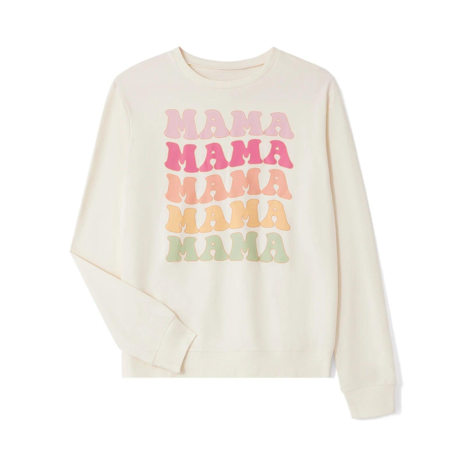 mama + mama's girl retro matching crew sweatshirts - basil boutique