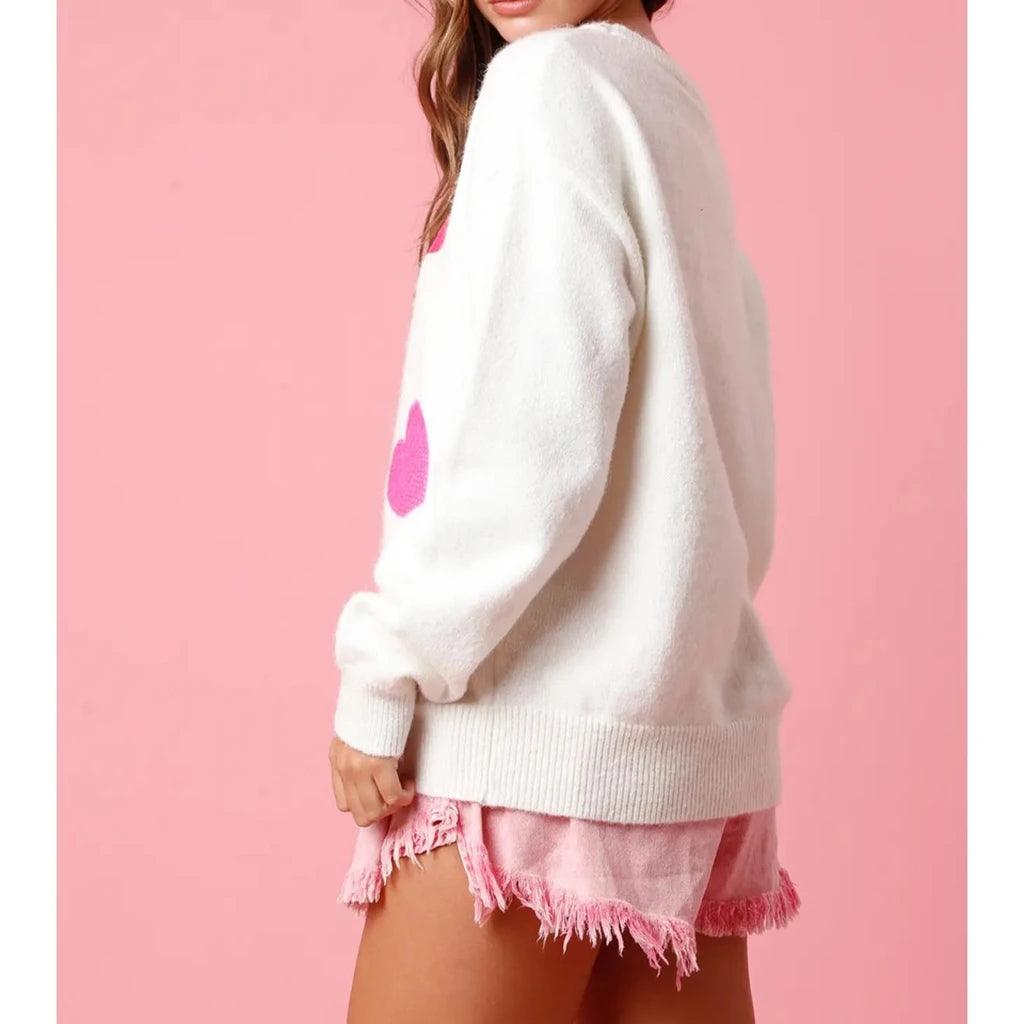 sweet love sequin crew sweater