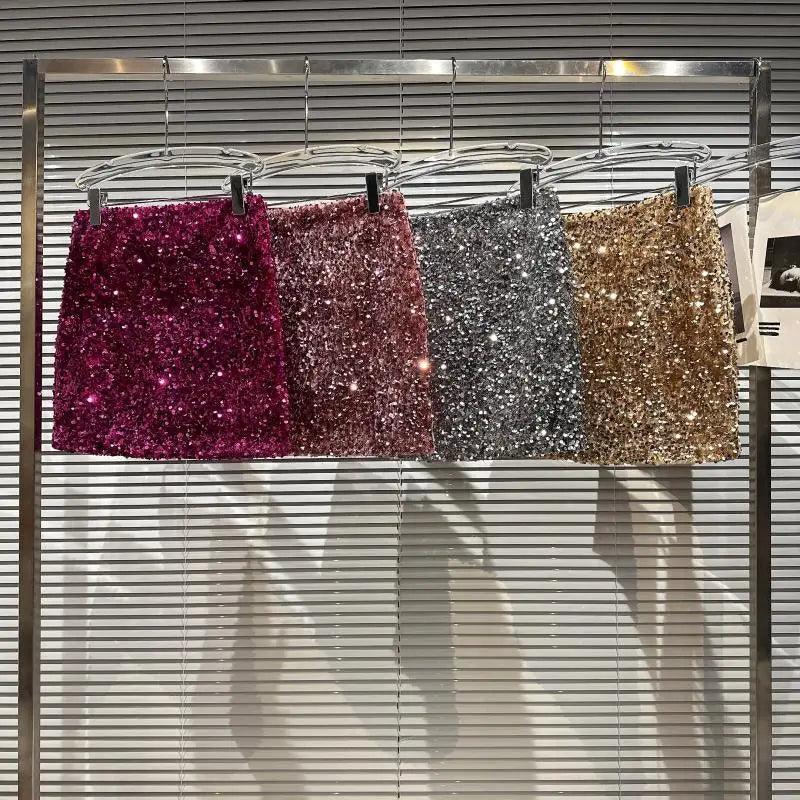 fashion sequin mini skirt - basil boutique