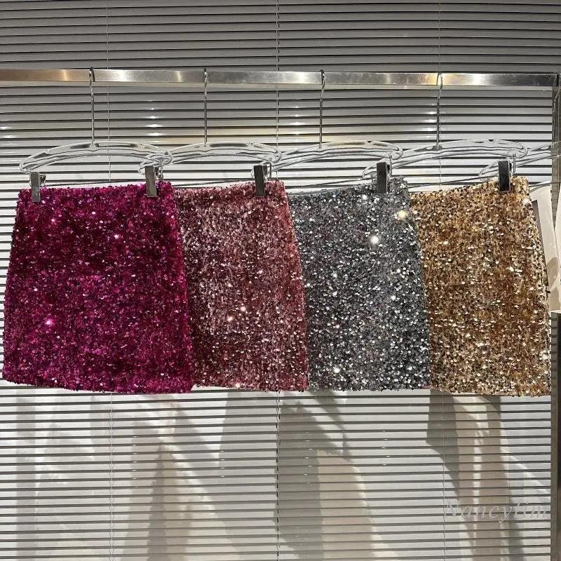 fashion sequin mini skirt - basil boutique