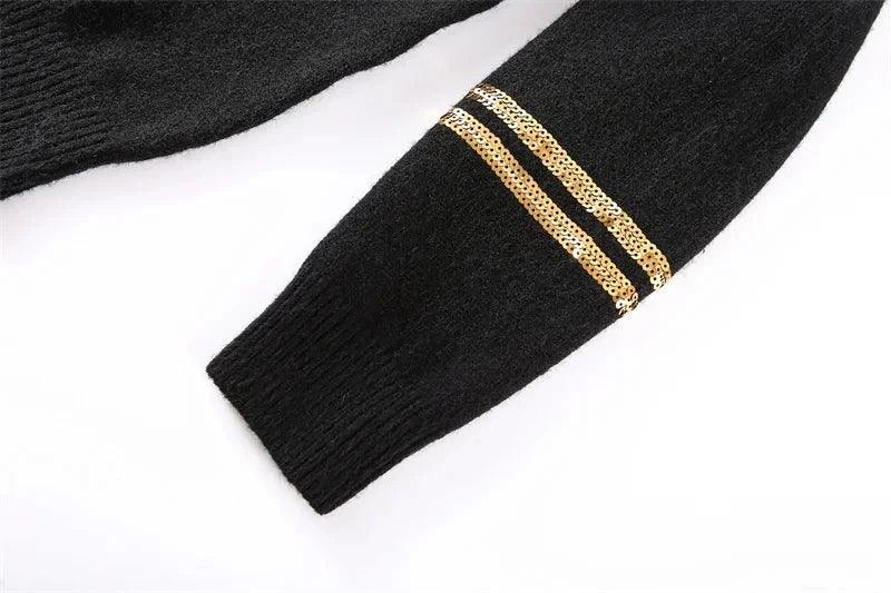 game day sequin long sleeve top - basil boutique