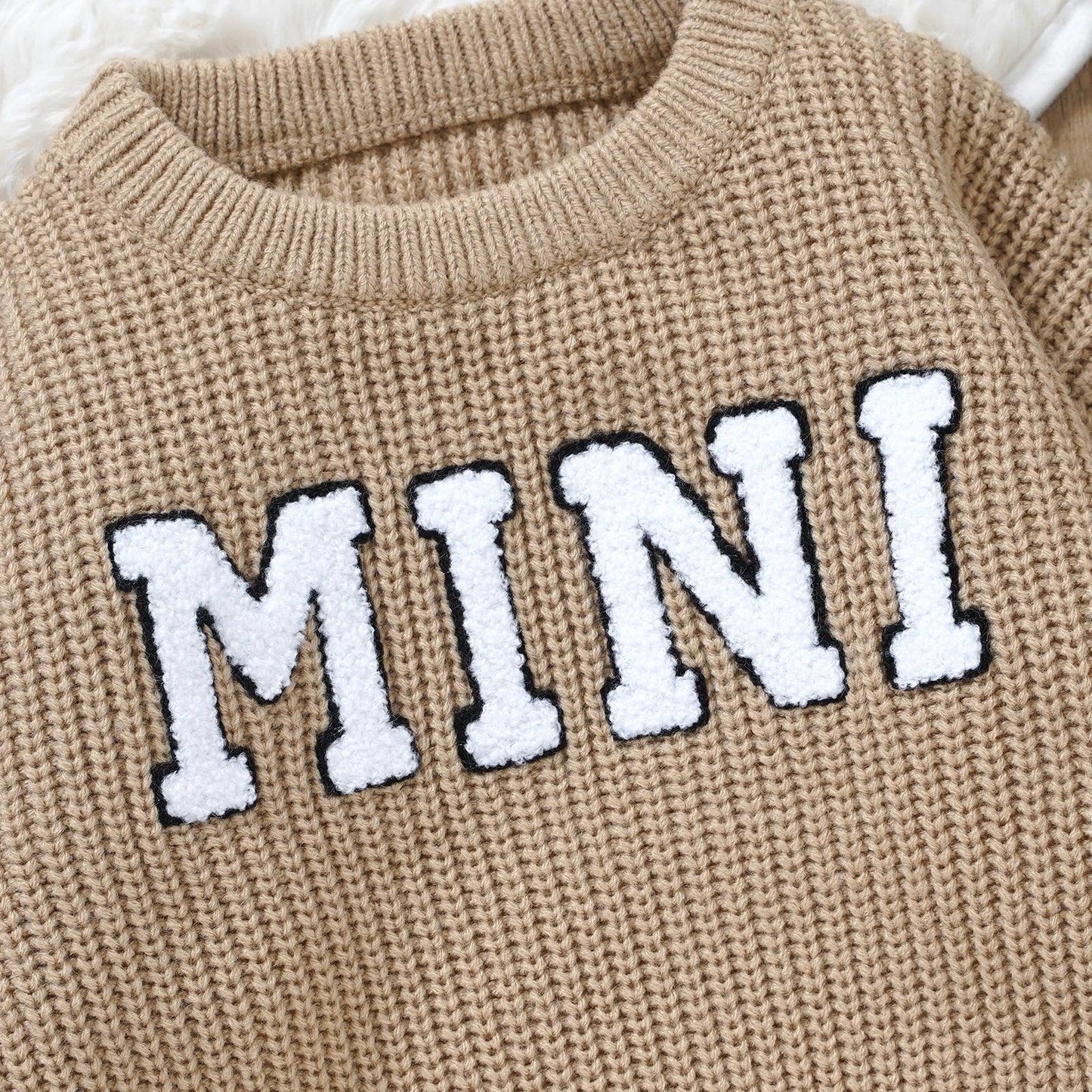 mini knit kids crew sweater - basil boutique