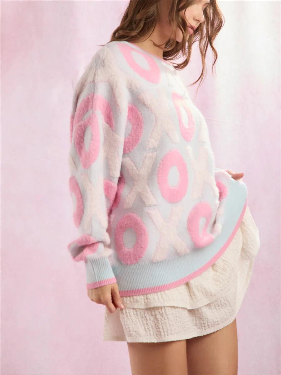 valentine's day knit crew sweaters