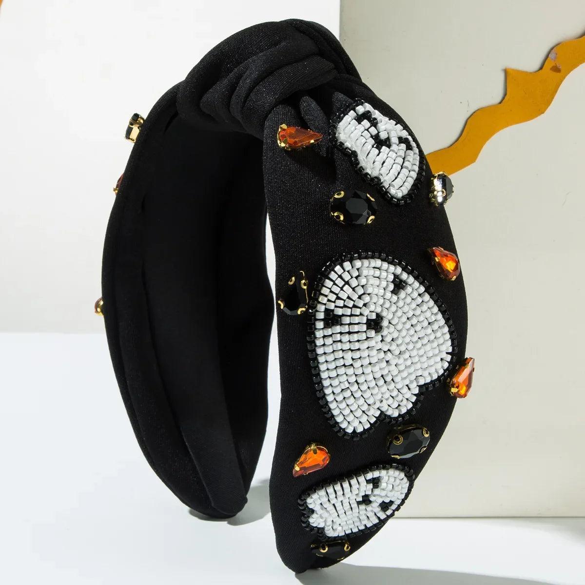 halloween spirit beaded headbands - basil boutique