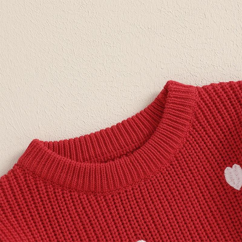 love is all you need kids knit crew sweater