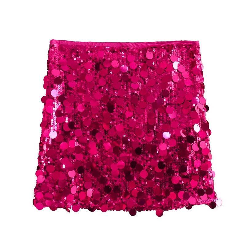 mixed sequin mini skirt - basil boutique