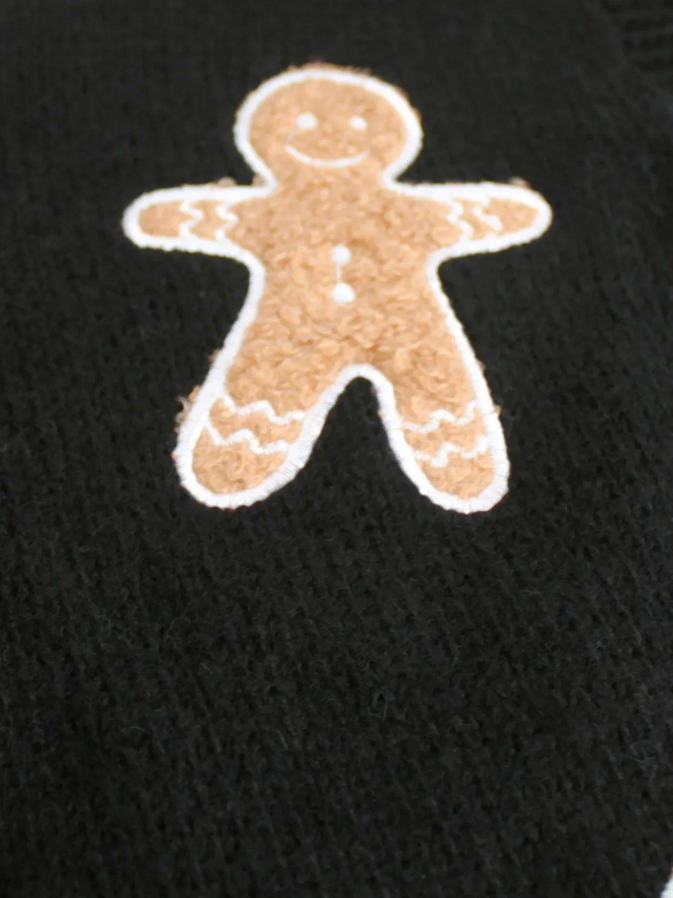 gingerbread cookie knit cardigan - basil boutique