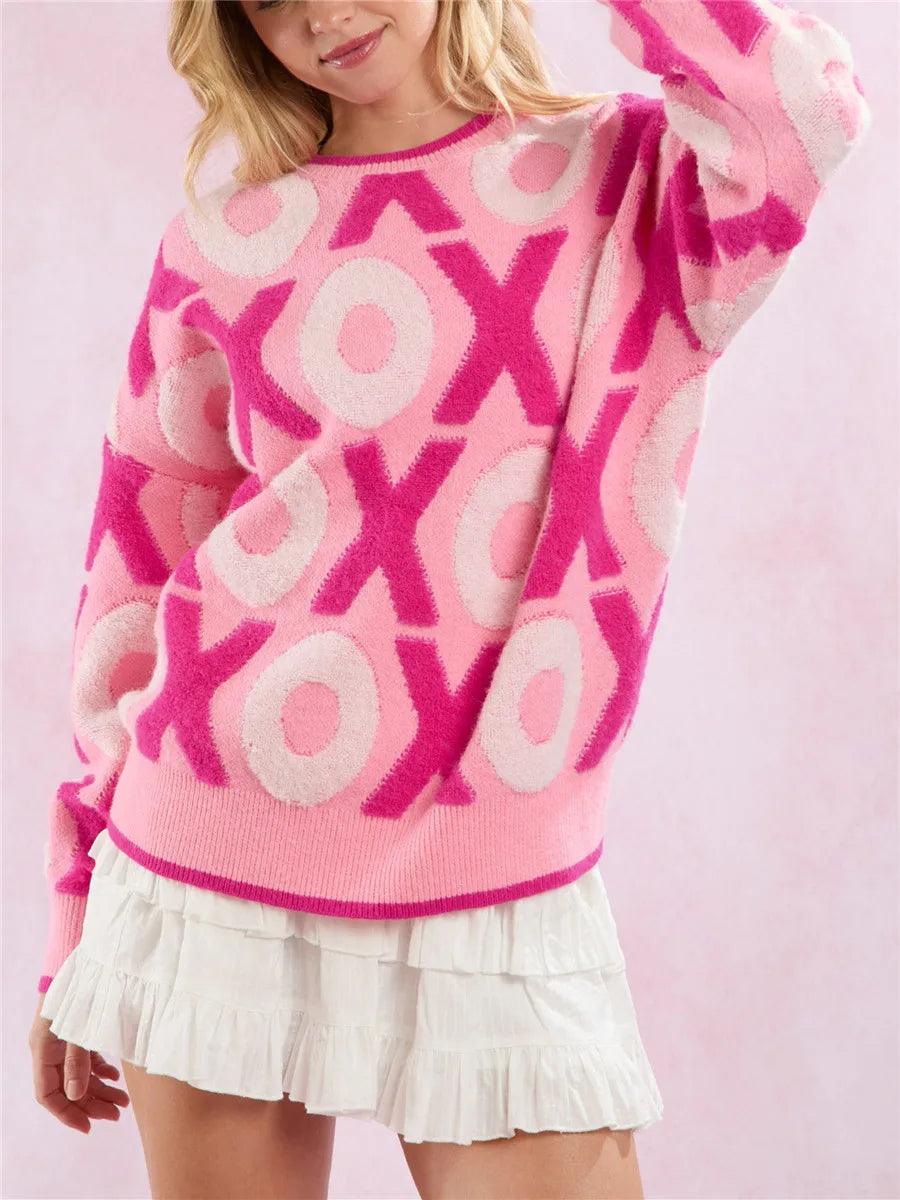 valentine's day knit crew sweaters
