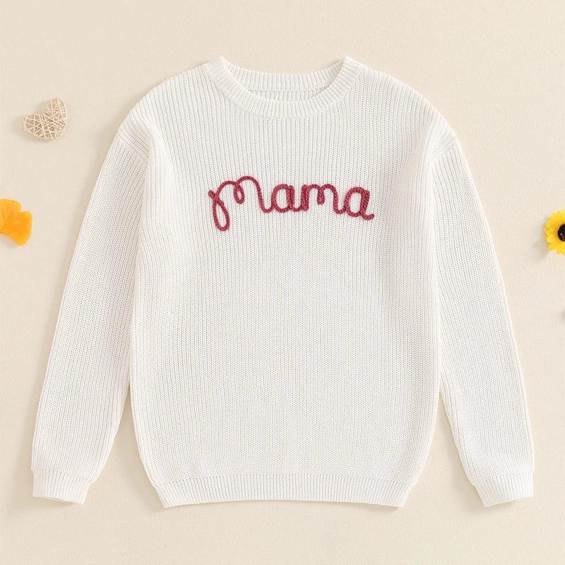 mama + mini knit matching crew sweaters - basil boutique