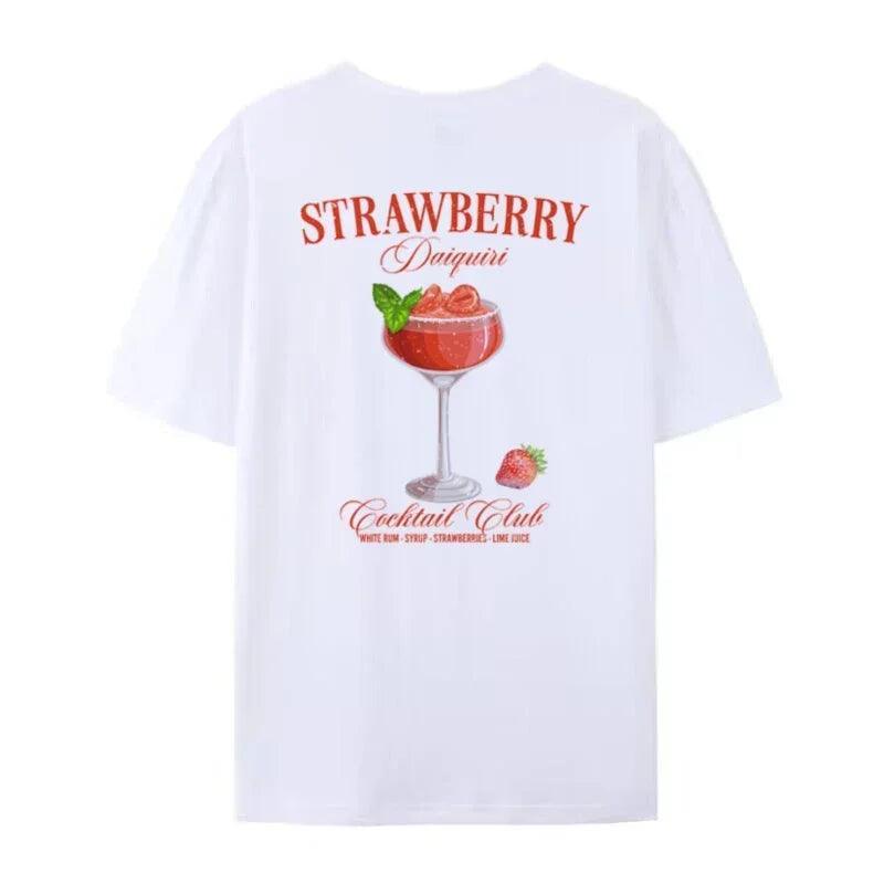 strawberry daiquiri vintage t-shirt - basil boutique