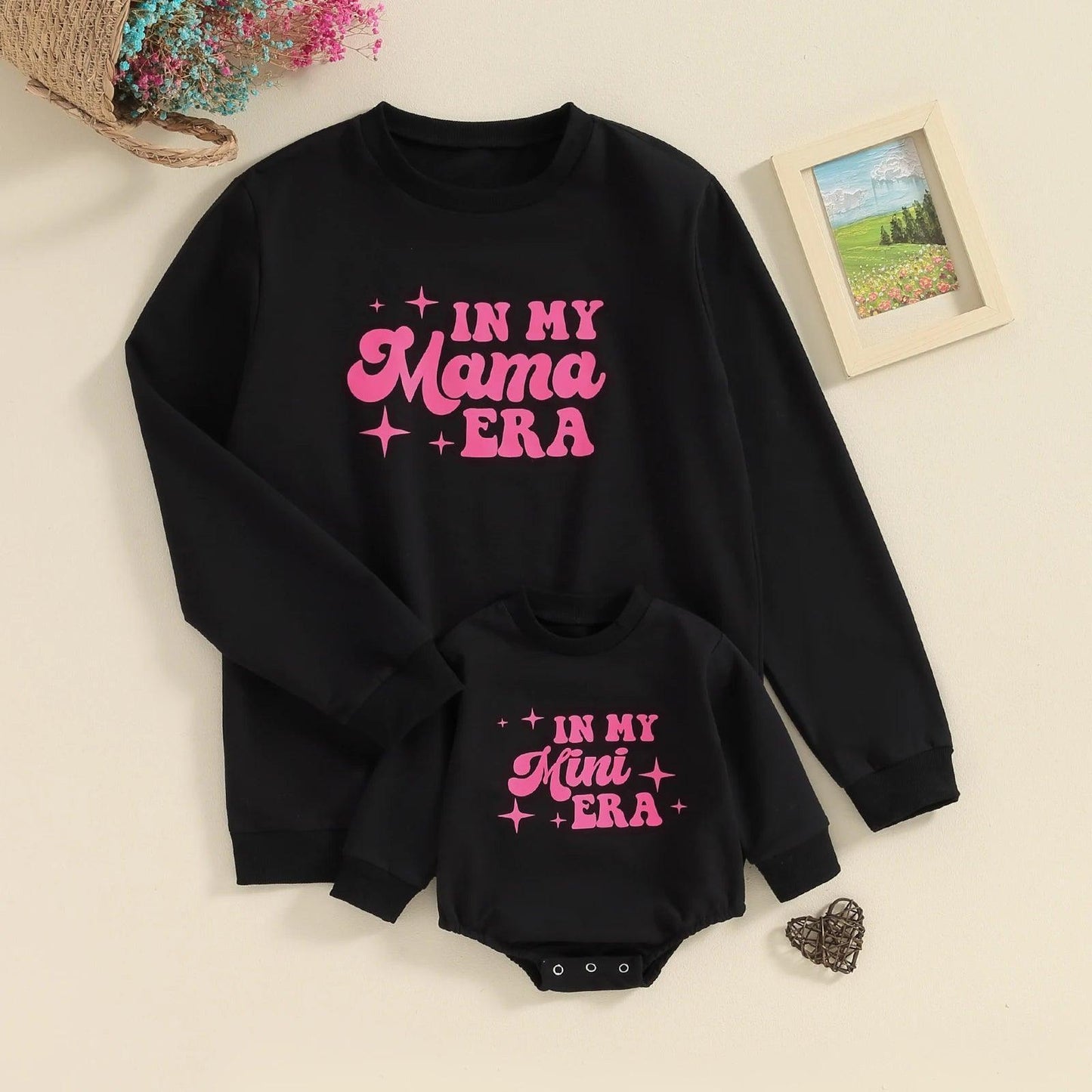 in my mama + mini era matching crew sweatshirts - basil boutique