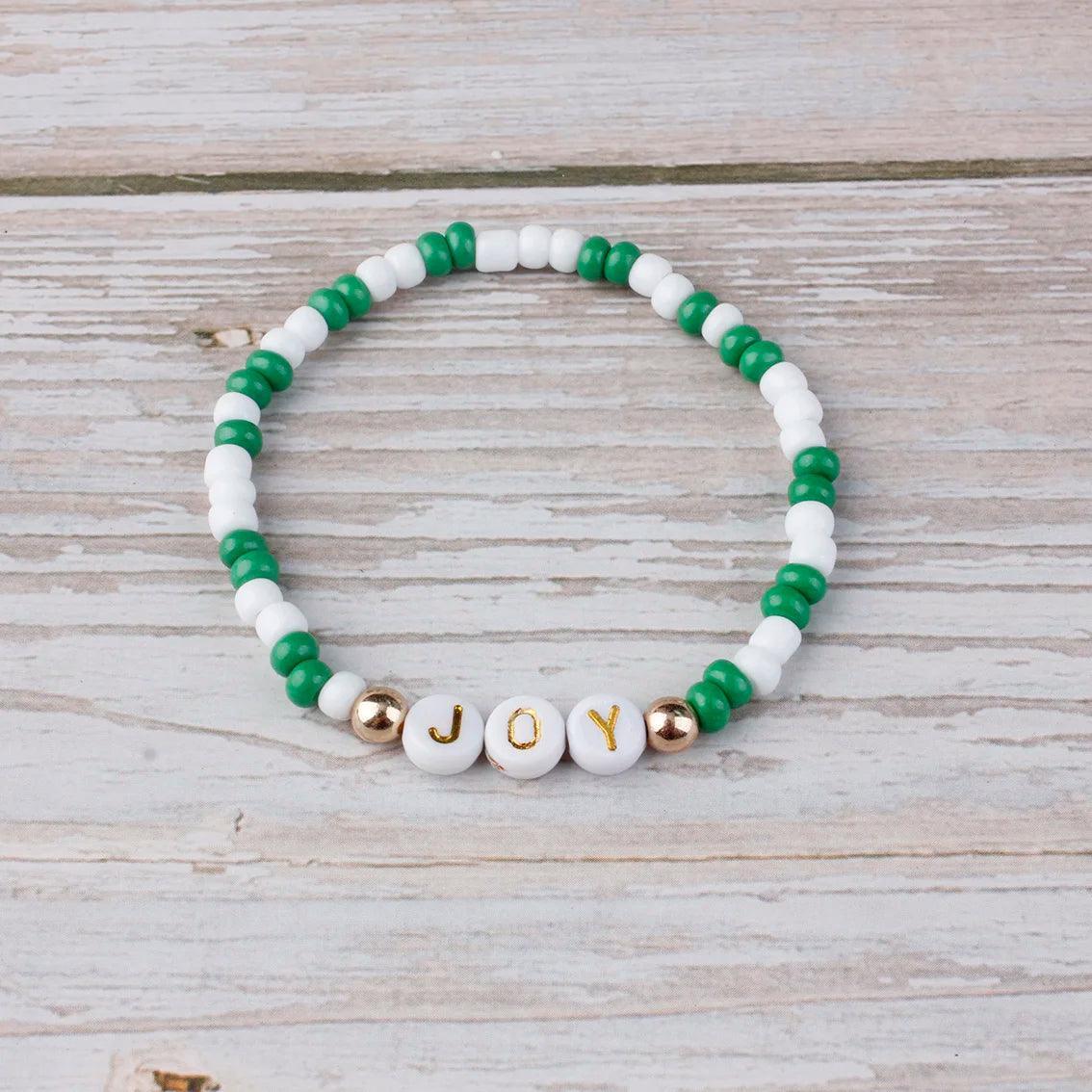christmas beaded bracelets - basil boutique