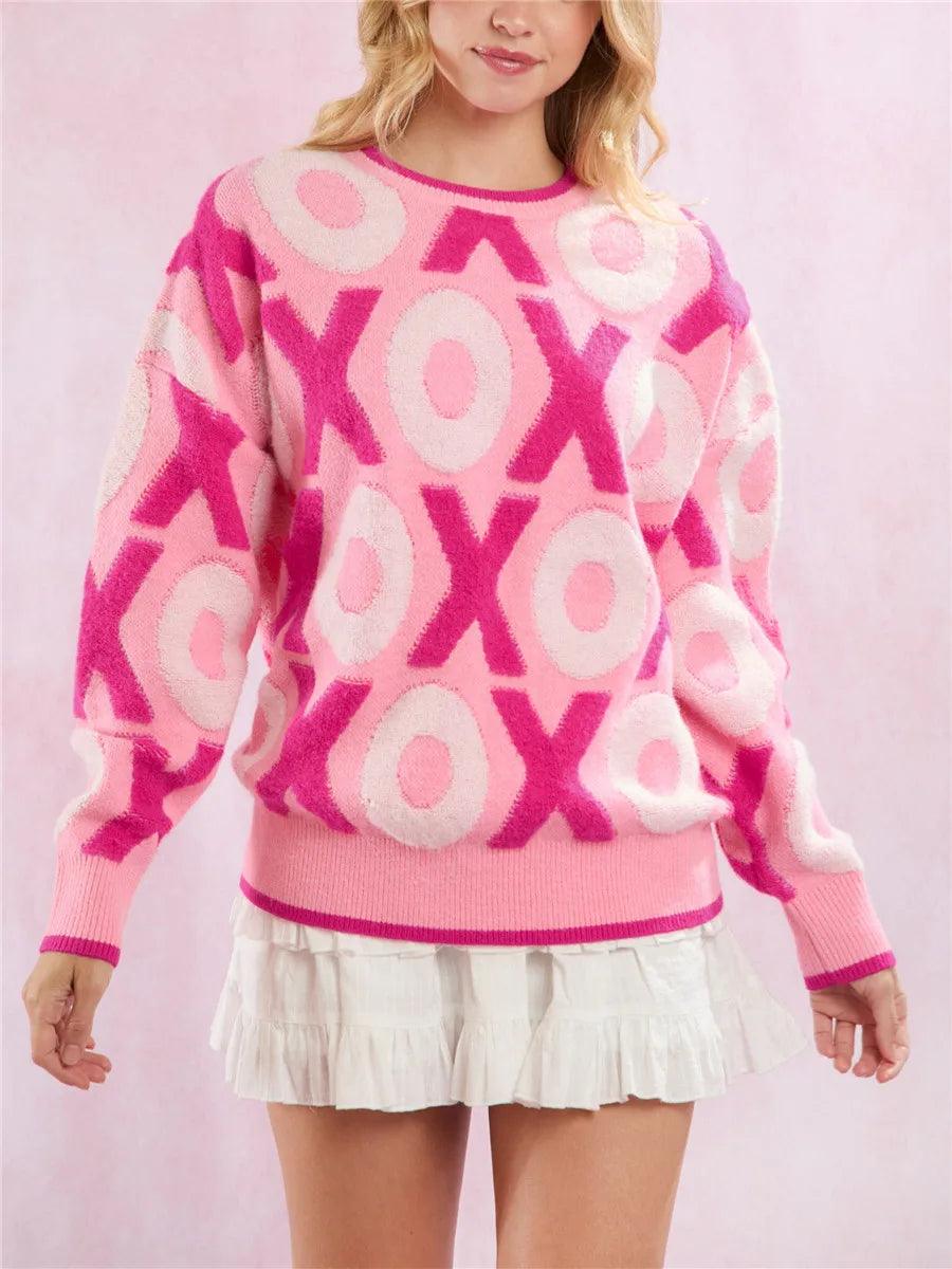 valentine's day knit crew sweaters