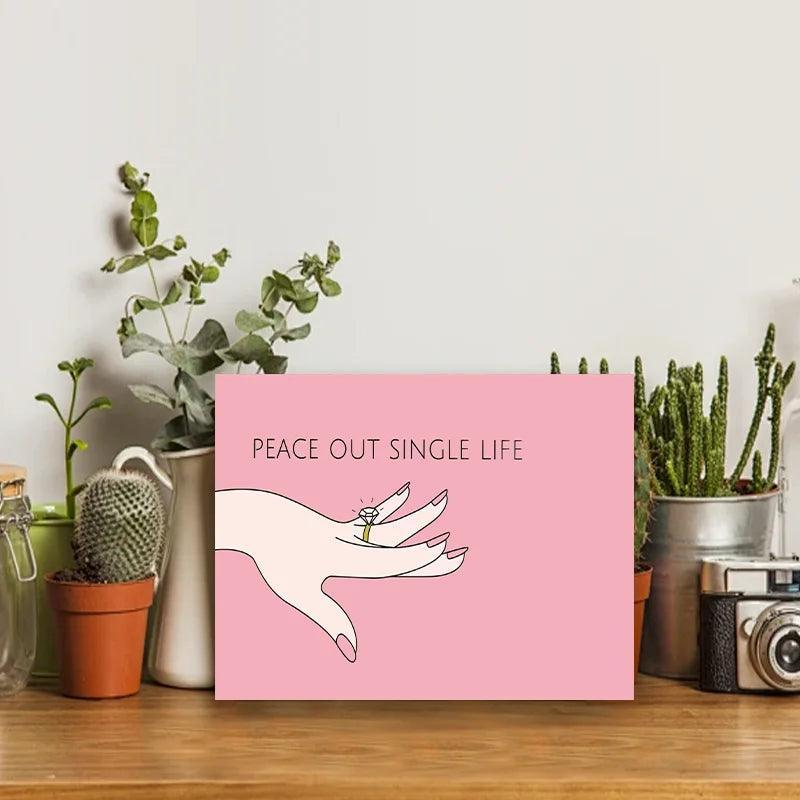 peace out single life card
